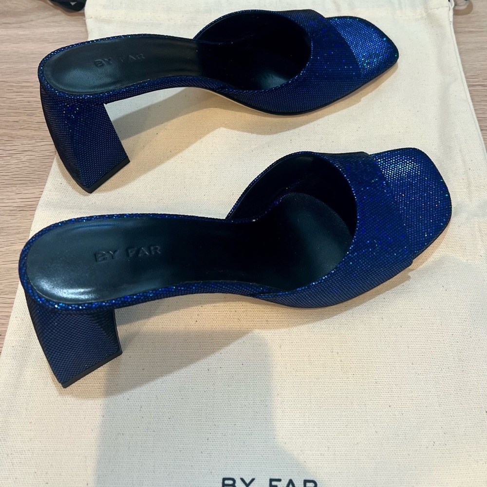 By Far Romy Blue Disco Dot Leather - NEW! Size 37